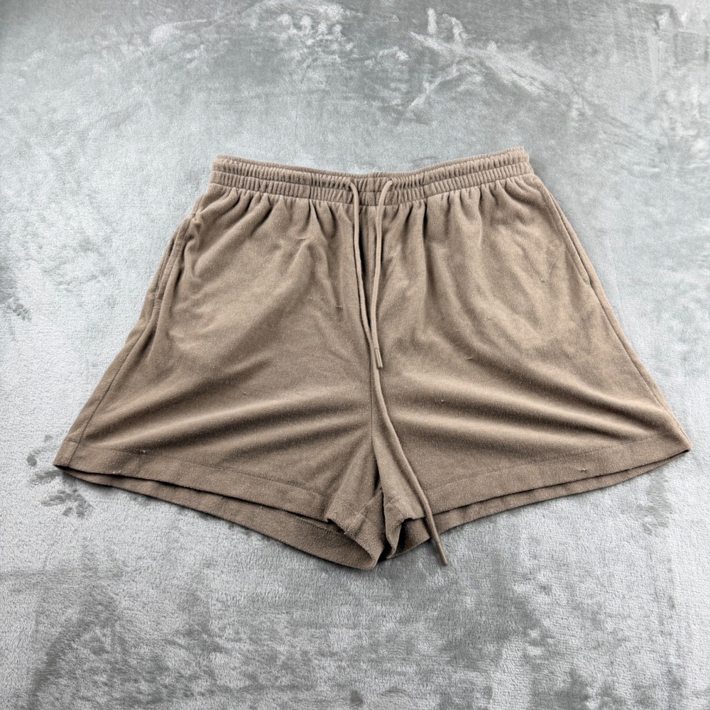 H&M Women's M Medium Terry Cloth Shorts Brown